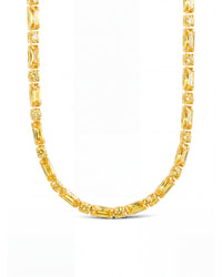 Georgia Canary CZ Tennis Necklace