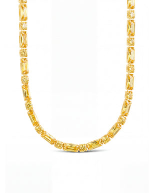 Georgia Canary CZ Tennis Necklace
