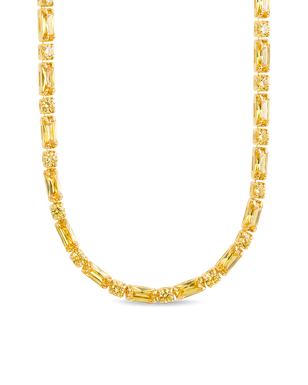 Georgia Canary CZ Tennis Necklace