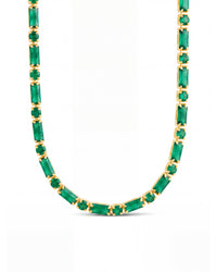 Georgia Emerald CZ Tennis Necklace
