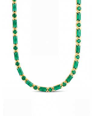 Georgia Emerald CZ Tennis Necklace