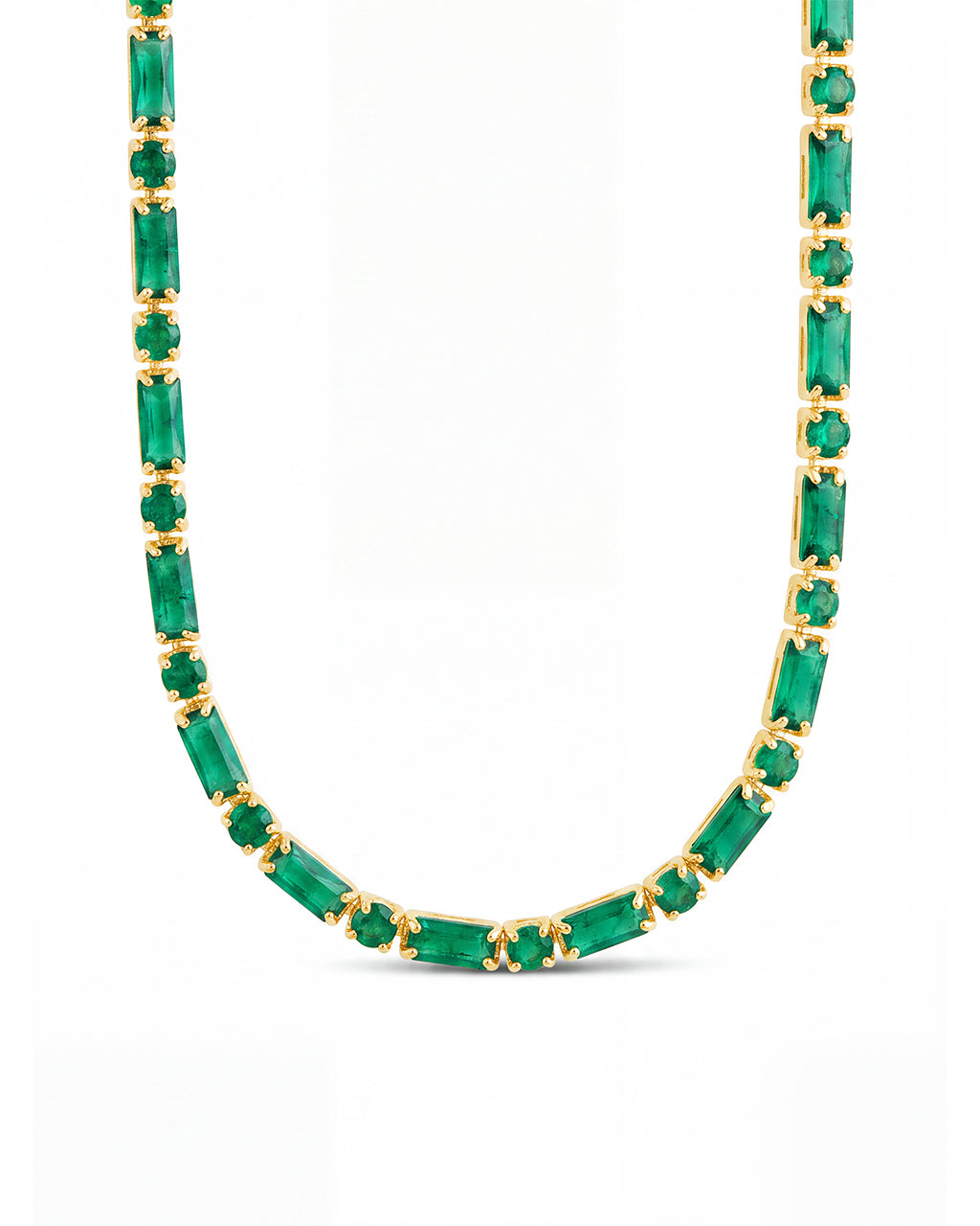 Georgia Emerald CZ Tennis Necklace