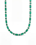 Georgia Emerald CZ Tennis Necklace