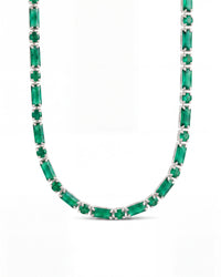 Georgia Emerald CZ Tennis Necklace
