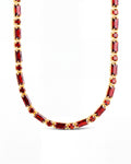 Georgia Garnet CZ Tennis Necklace