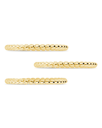 Sterling Silver Beaded Ring Set of 3