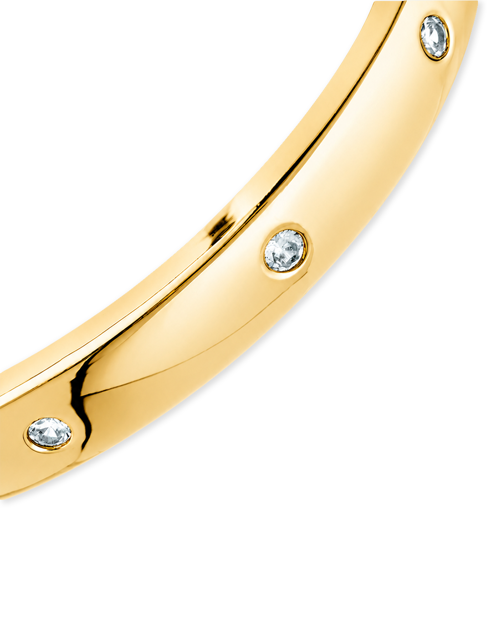 Kaylee Wide Bezel CZ Bangle | Gold & Silver – Sterling Forever