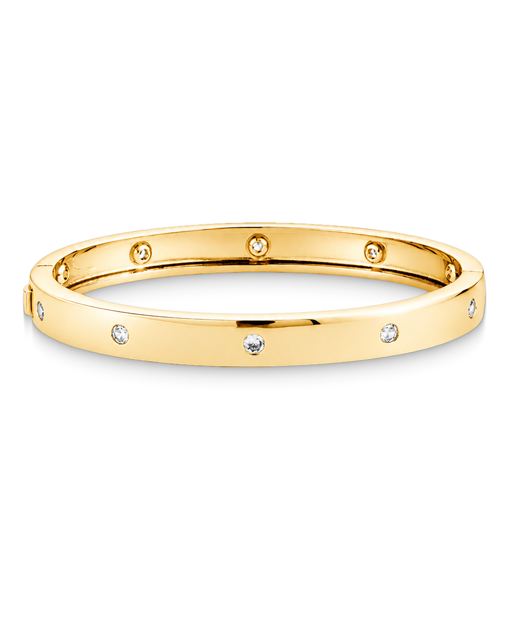 Kaylee Wide Bezel CZ Bangle | Gold & Silver – Sterling Forever