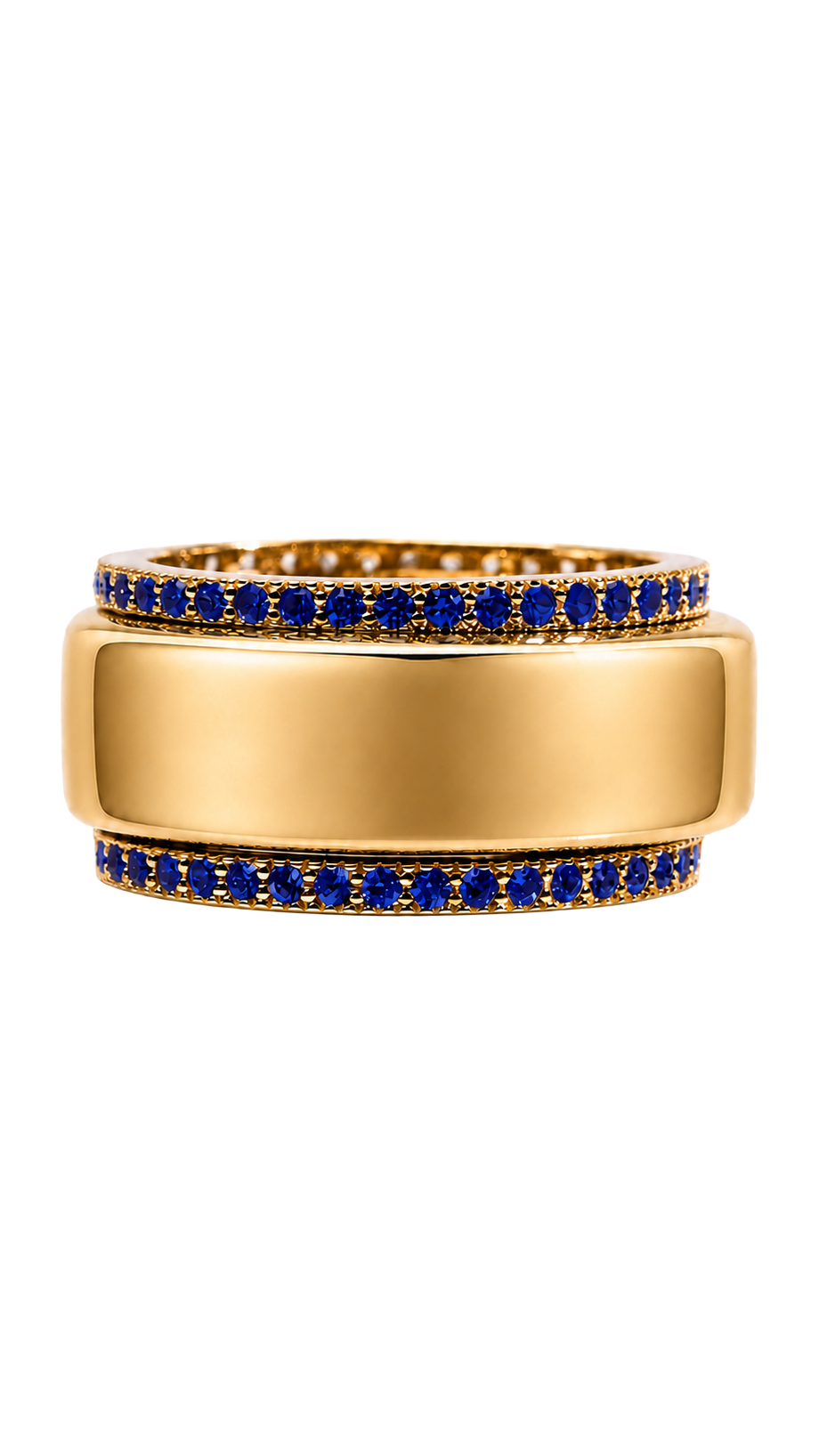 Smart Ring Sapphire CZ Band Set of 2