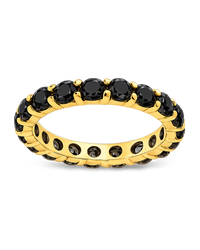 Sterling Silver Gracie Black CZ Eternity Ring