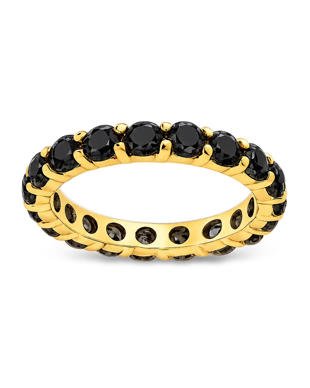 Sterling Silver Gracie Black CZ Eternity Ring