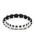 Sterling Silver Gracie Black CZ Eternity Ring