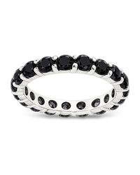 Sterling Silver Gracie Black CZ Eternity Ring