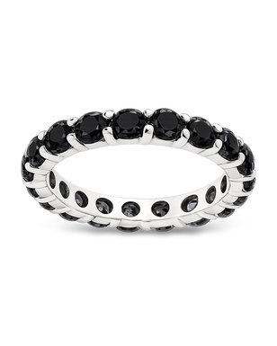 Sterling Silver Gracie Black CZ Eternity Ring