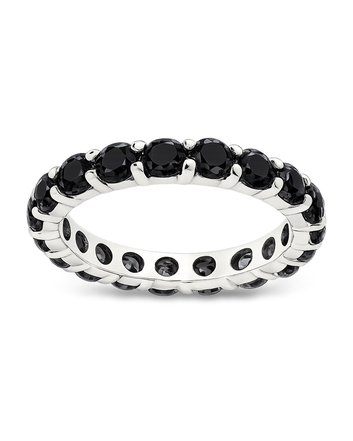 Sterling Silver Gracie Black CZ Eternity Ring