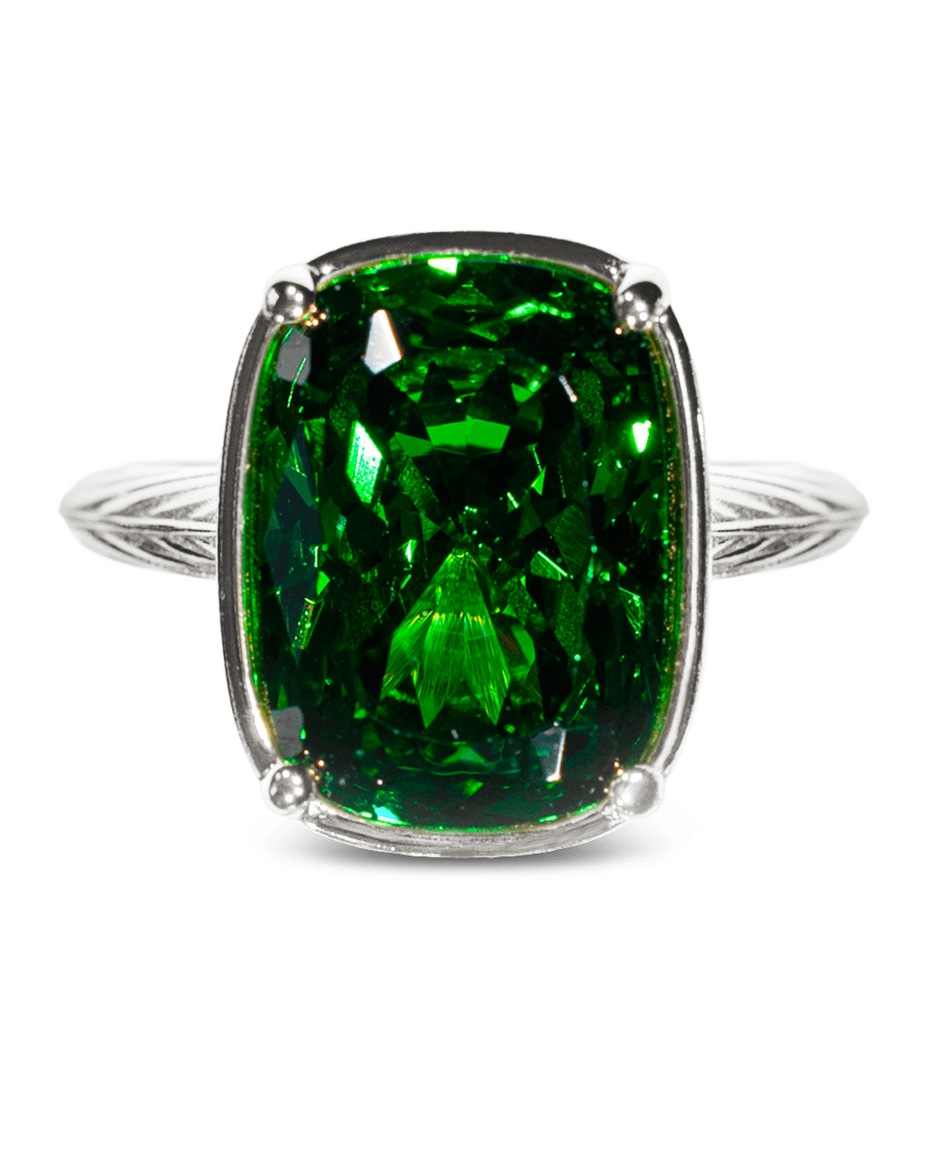 Emerald ring – silver