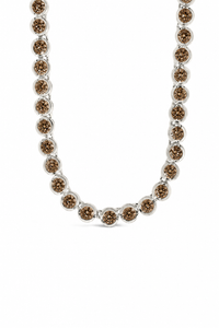 Helene Bezel Chocolate CZ Tennis Necklace