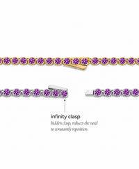 Helene Bezel Amethyst CZ Tennis Necklace