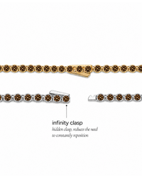 Helene Bezel Chocolate CZ Tennis Necklace