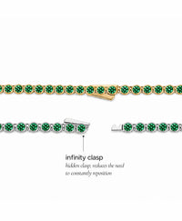 Helene Bezel Emerald CZ Tennis Necklace