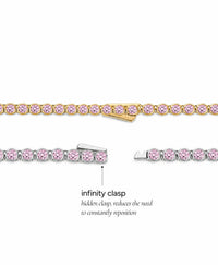 Helene Light Pink Tennis Necklace