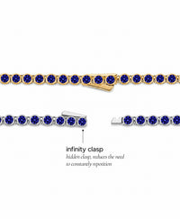 Helene Bezel Sapphire CZ Tennis Necklace