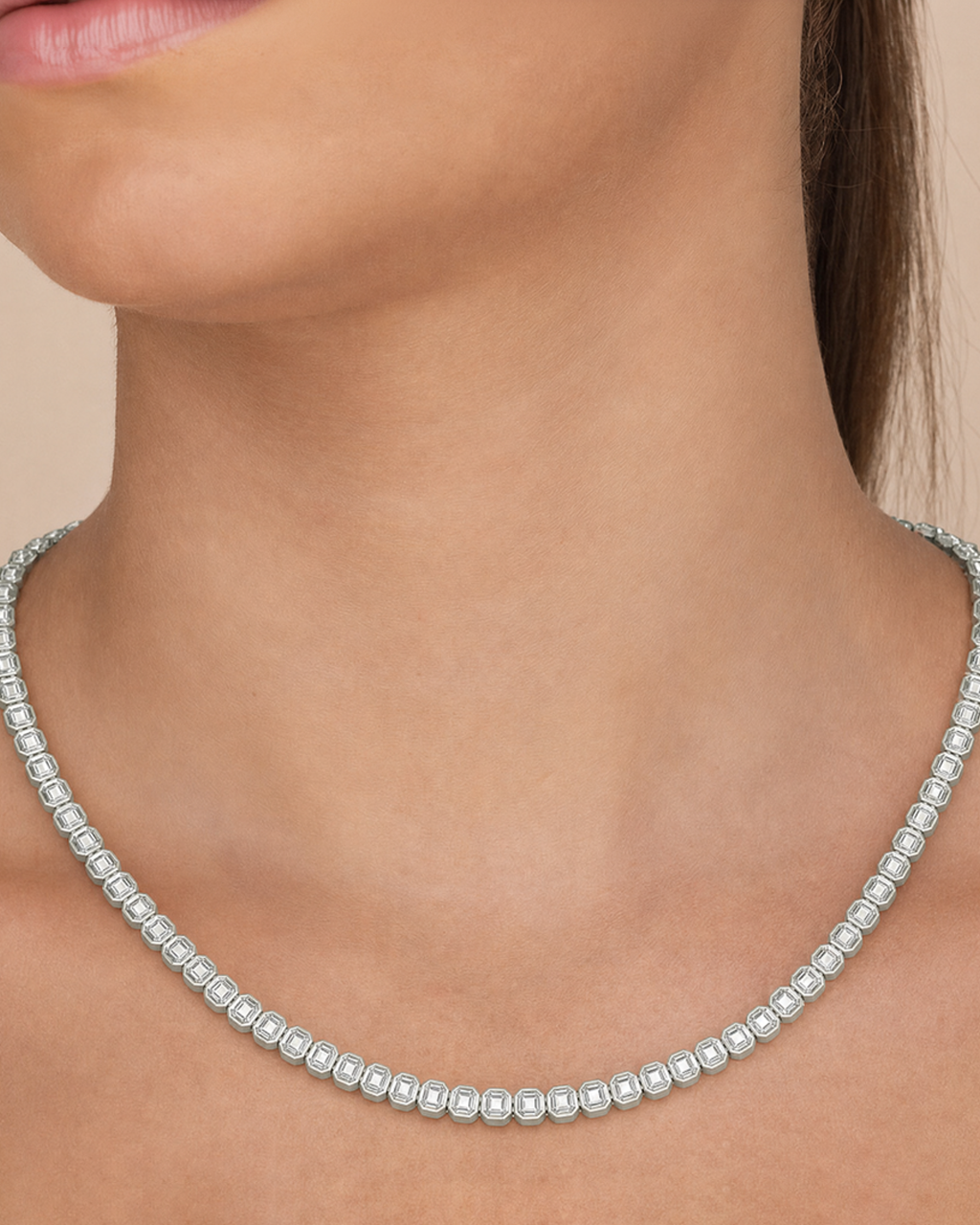 Helene Asscher Cut Tennis Necklace