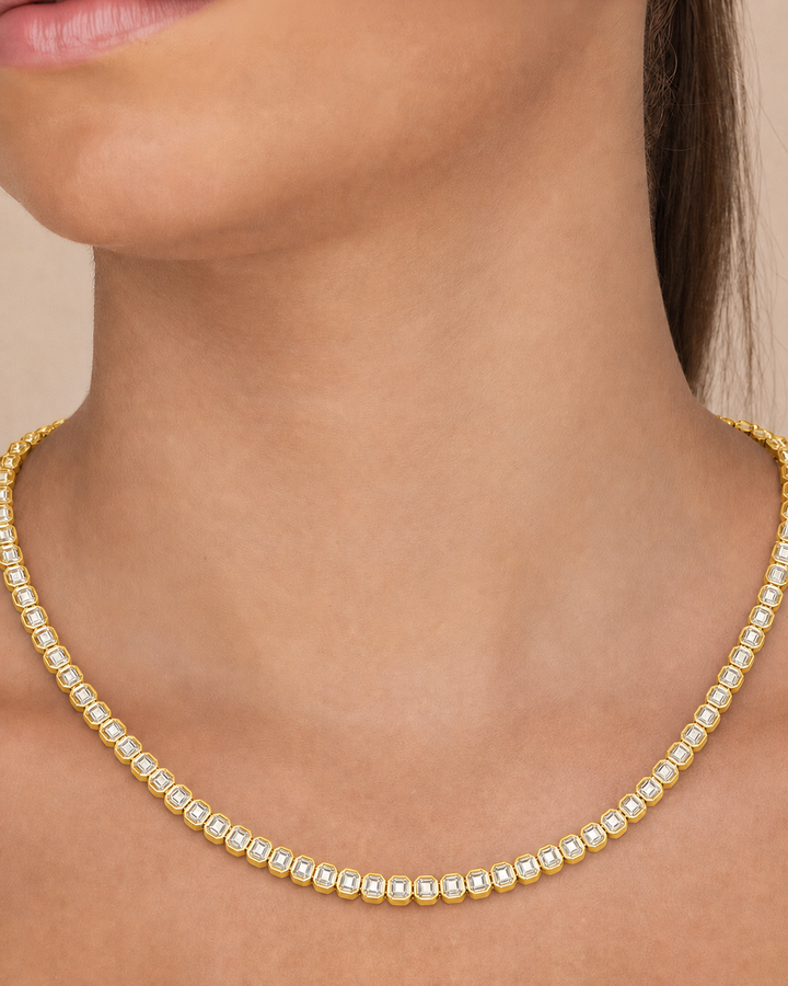 Helene Asscher Cut Tennis Necklace