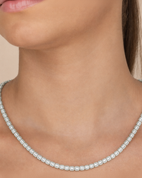 Helene Emerald Cut Tennis Necklace
