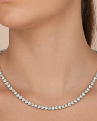 Helene Heart Cut Tennis Necklace