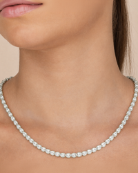 Helene Pear Cut Tennis Necklace