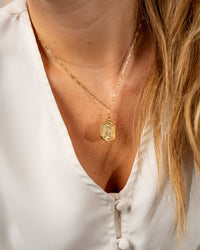Hexagon Tag Initial Pendant Necklace Necklace Sterling Forever 