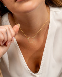 Sterling Silver Interlocking Open Circle Pendant Necklace Sterling Forever 