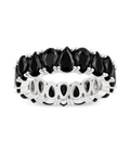 Sterling Silver Janis Black CZ Eternity Band Ring