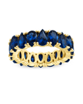 Sterling Silver Janis Sapphire CZ Eternity Band Ring