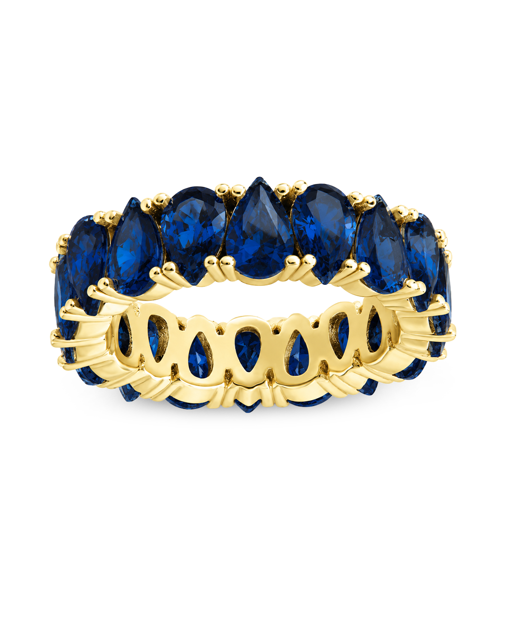 Sterling Silver Janis Sapphire CZ Eternity Band Ring