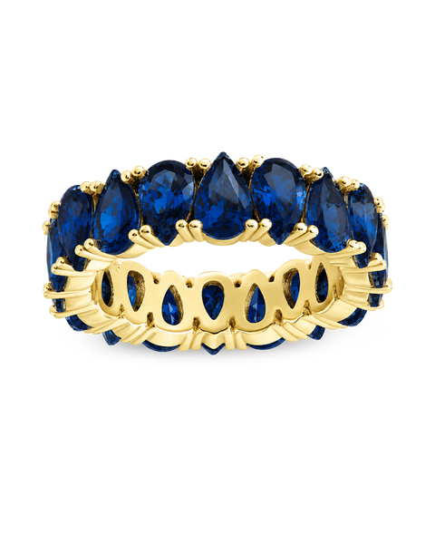 Sterling Silver Janis Sapphire CZ Eternity Band Ring – Sterling