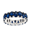Sterling Silver Janis Sapphire CZ Eternity Band Ring