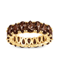 Sterling Silver Janis Chocolate CZ Eternity Band Ring