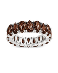 Sterling Silver Janis Chocolate CZ Eternity Band Ring