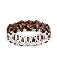 Sterling Silver Janis Chocolate CZ Eternity Band Ring