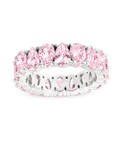 Sterling Silver Janis Light Pink CZ Eternity Band Ring
