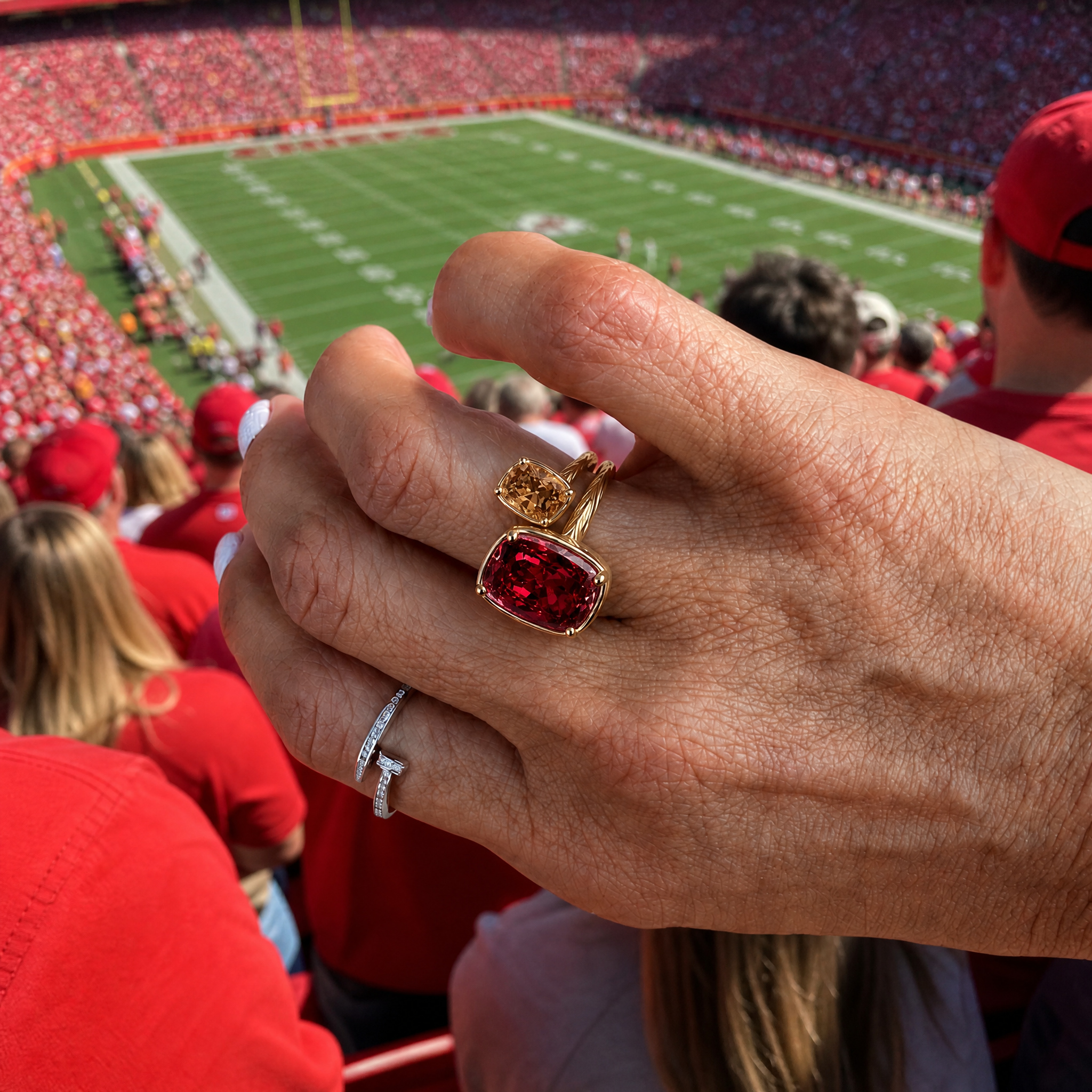 Kansas City Game Day Ring Stack