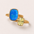 Los Angeles Royal & Gold Game Day Ring Stack