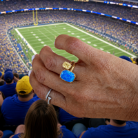 Los Angeles Royal & Gold Game Day Ring Stack