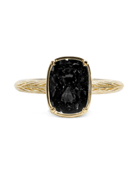 Black mini ring – gold