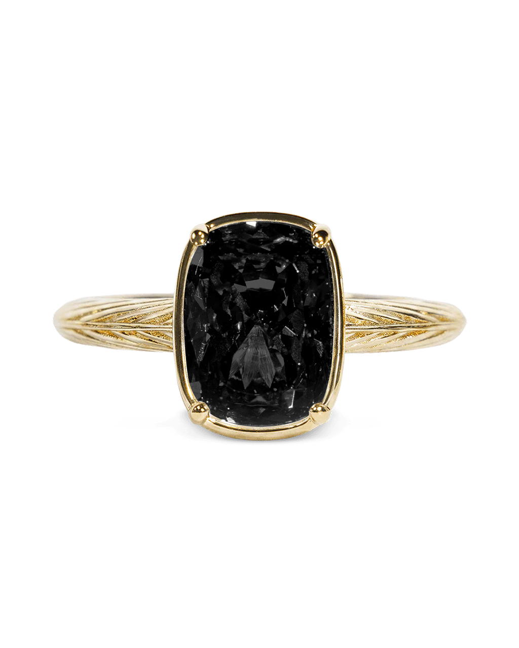 Black mini ring – gold