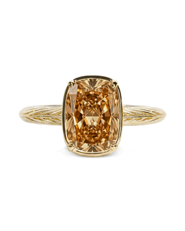 Sterling Silver Mini Champagne Elongated Cushion Ring