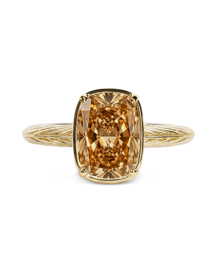 Sterling Silver Mini Champagne Elongated Cushion Ring