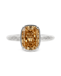 Sterling Silver Mini Champagne Elongated Cushion Ring